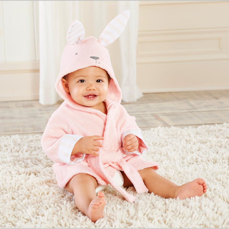 Cartoon Cute Animal Modeling Baby Bath Towels Baby Bathrobes Cotton Children's Bathrobes Baby Hooded - Cindi Book