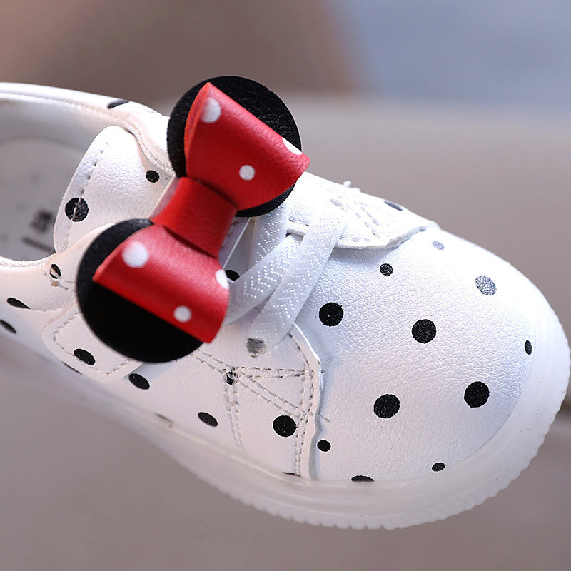 Light-up Shoes Girls Bowknot LED Light-up Shoes Breathable Baby Girls Shoes - Cindi Book