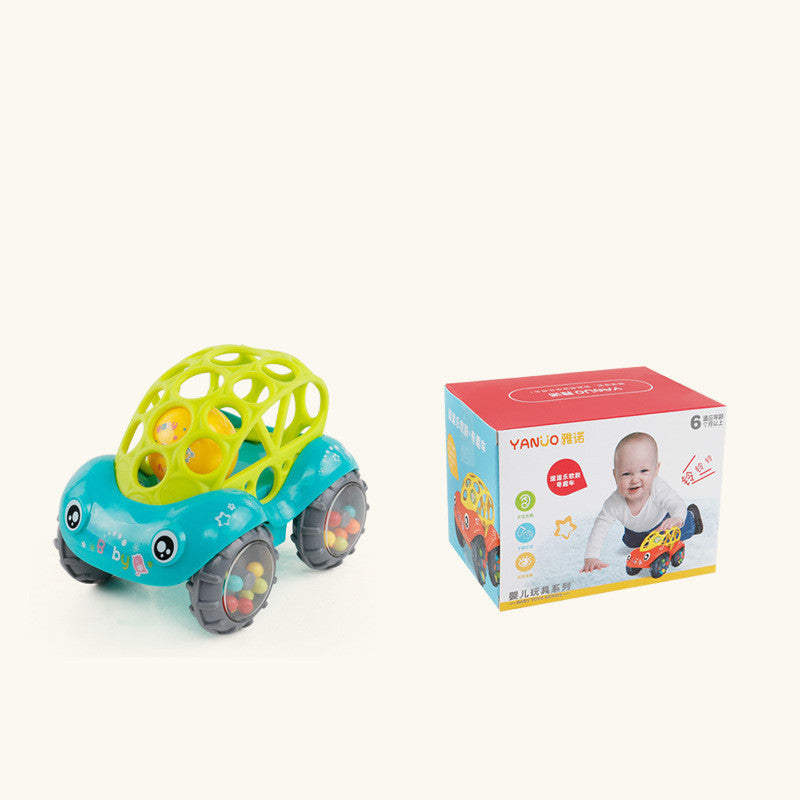 Bobo Car Baby Bell Grip Soft Toy Baby Teether Hand Catch Ball - Cindi Book