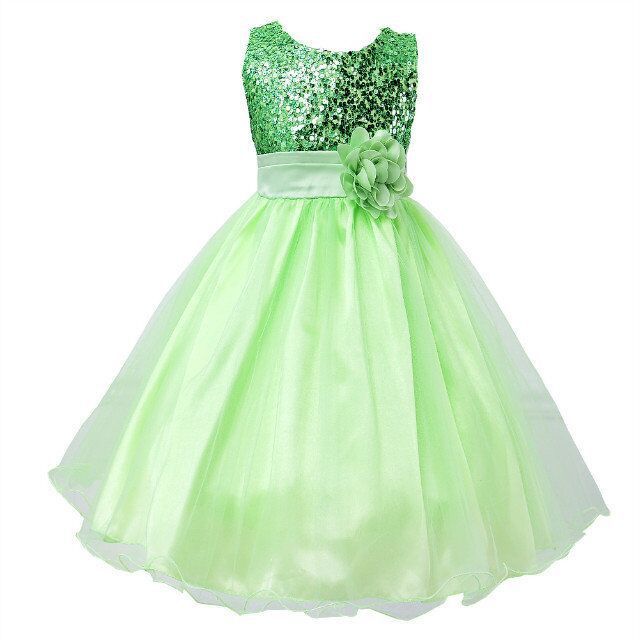 Baby Sequin Dress Flower Girl Wedding Princess Dress - Cindi Book