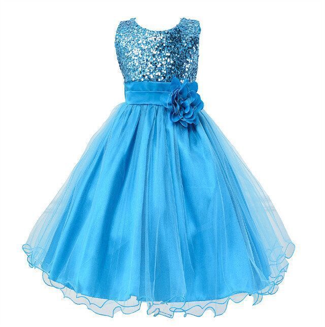 Baby Sequin Dress Flower Girl Wedding Princess Dress - Cindi Book