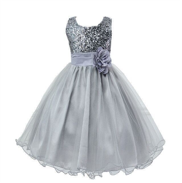 Baby Sequin Dress Flower Girl Wedding Princess Dress - Cindi Book