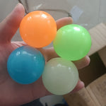 Luminous Sticky Ball Toys Sticky Wall Home Party Games Glow In The Dark Novelty Toys Decompression Squeeze Toy - Cindi Book