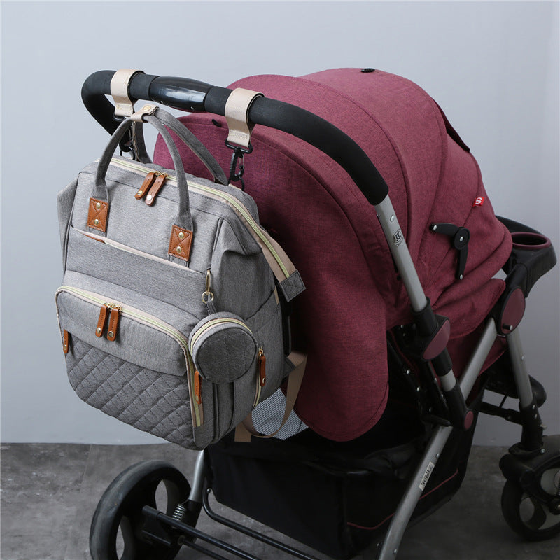 New Mommy Backpack Can Hang Baby Stroller Baby Bag Folding Crib Mommy Bag - Cindi Book
