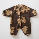 Outdoor Clothes Cute Bear Lamb Wool One-piece Coat - Cindi Book
