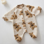 Outdoor Clothes Cute Bear Lamb Wool One-piece Coat - Cindi Book