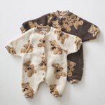 Outdoor Clothes Cute Bear Lamb Wool One-piece Coat - Cindi Book