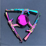 Rainbow Fidget Spinner Edc Hand Toy Metal Adhd Finger Tri Focus Brass New Kids - Cindi Book