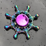Rainbow Fidget Spinner Edc Hand Toy Metal Adhd Finger Tri Focus Brass New Kids - Cindi Book