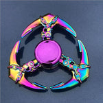 Rainbow Fidget Spinner Edc Hand Toy Metal Adhd Finger Tri Focus Brass New Kids - Cindi Book