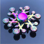 Rainbow Fidget Spinner Edc Hand Toy Metal Adhd Finger Tri Focus Brass New Kids - Cindi Book