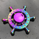 Rainbow Fidget Spinner Edc Hand Toy Metal Adhd Finger Tri Focus Brass New Kids - Cindi Book