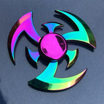 Rainbow Fidget Spinner Edc Hand Toy Metal Adhd Finger Tri Focus Brass New Kids - Cindi Book