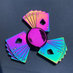 Rainbow Fidget Spinner Edc Hand Toy Metal Adhd Finger Tri Focus Brass New Kids - Cindi Book