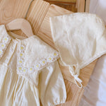 0-2 Years Old Baby Daisy Romper Spring Baby Square Neck Long-sleeved Shirt - Cindi Book