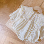 0-2 Years Old Baby Daisy Romper Spring Baby Square Neck Long-sleeved Shirt - Cindi Book