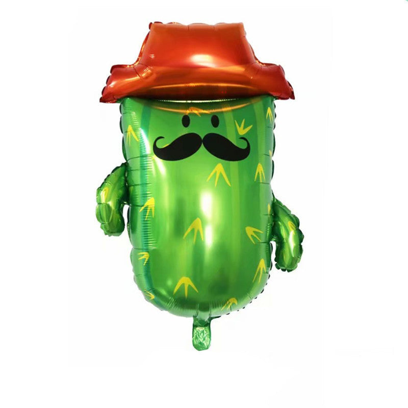 Tropical Plant Coconut Tree Cactus Aluminum Foil Balloon Earth Day Green Theme Decoration Supplies Children Birthday Party Gifts - Cindi Book