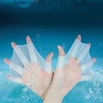 Half-finger Short Auxiliary Suit Fins, Hand Webs, Adult Half-palm Assisted Swimming - Cindi Book