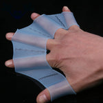 Half-finger Short Auxiliary Suit Fins, Hand Webs, Adult Half-palm Assisted Swimming - Cindi Book