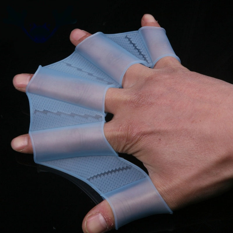 Half-finger Short Auxiliary Suit Fins, Hand Webs, Adult Half-palm Assisted Swimming - Cindi Book