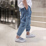 Big Kids Loose Harem Trousers Big Kids Plus Fleece Padded Overalls - Cindi Book