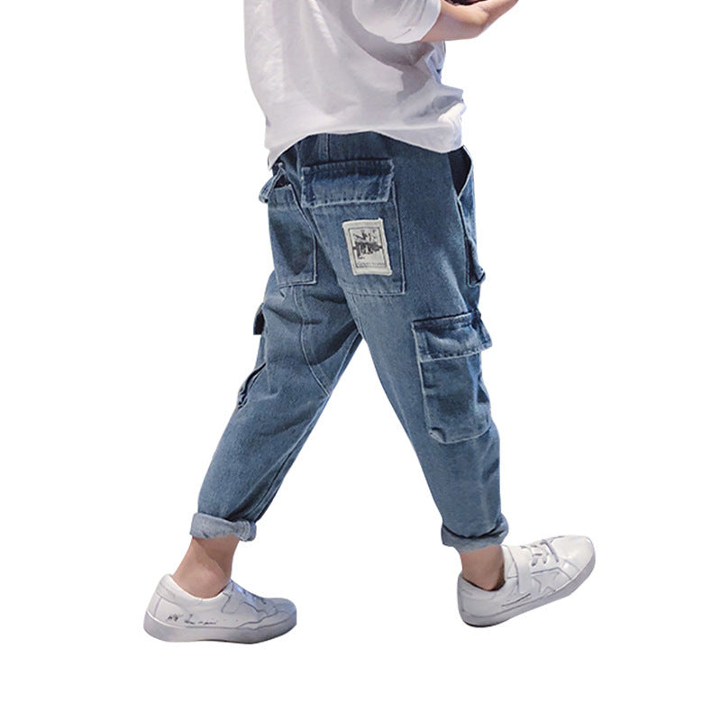 Big Kids Loose Harem Trousers Big Kids Plus Fleece Padded Overalls - Cindi Book