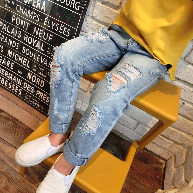 New Boys Ripped Trousers