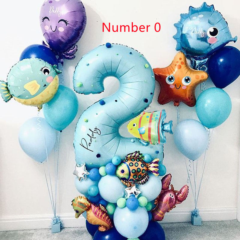 Underwater World Theme Balloon Set Octopus - Cindi Book