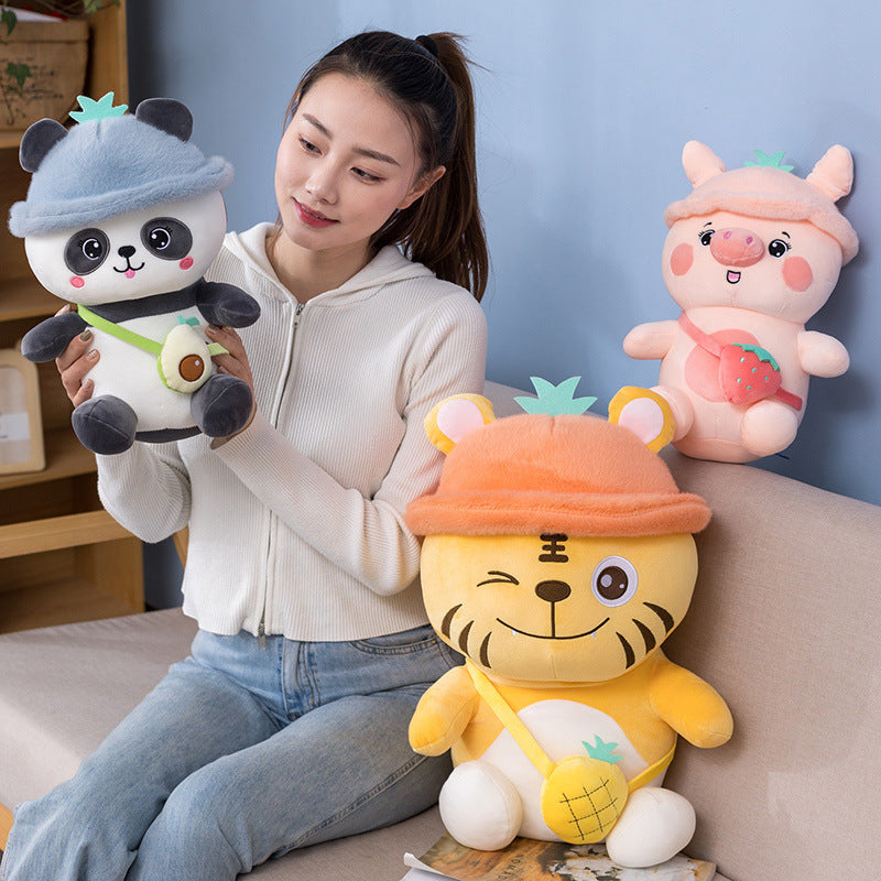 Cute Strawberry Pig Doll Pillow Cartoon Plush Toy - Cindi Book