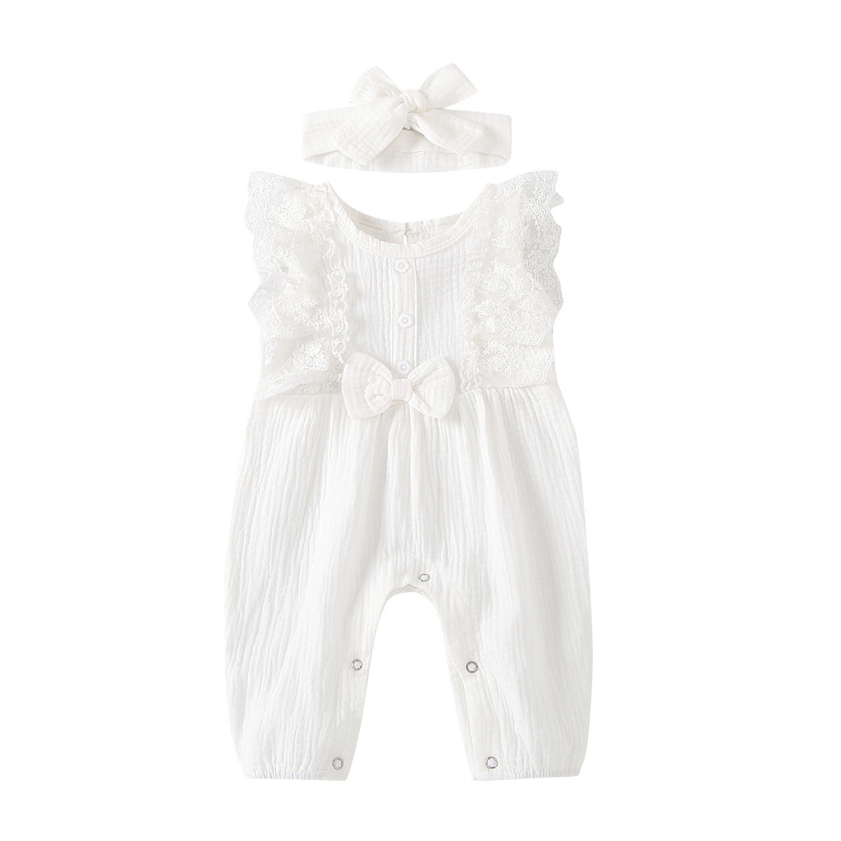 Multicolor Lace Sleeveless Romper - Cindi Book