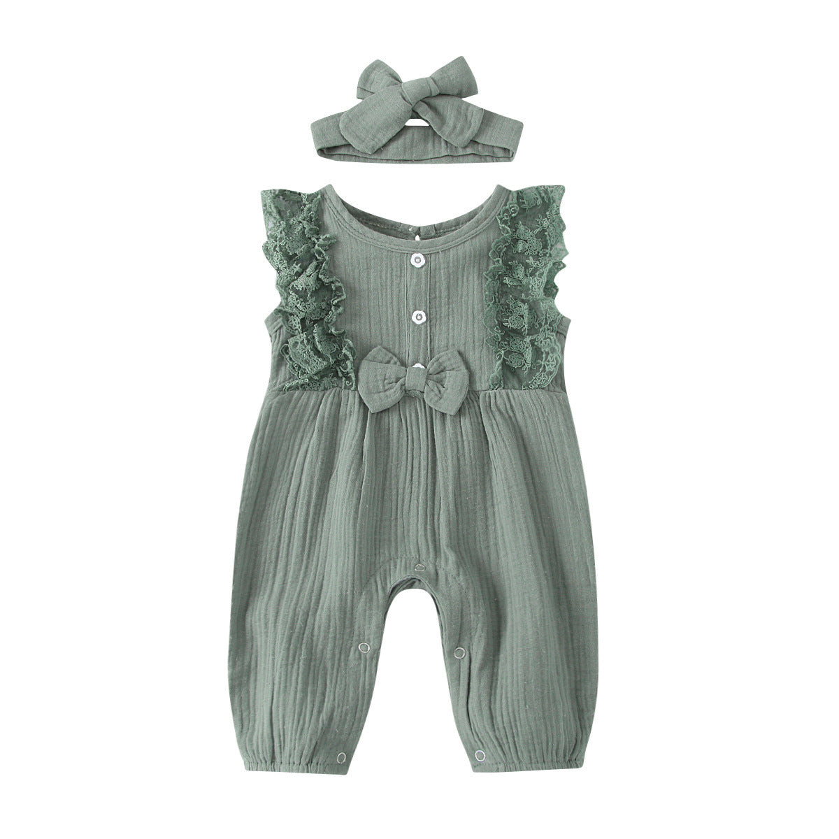 Multicolor Lace Sleeveless Romper - Cindi Book