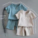 Boy And Girl Baby Short-sleeved Summer Suit - Cindi Book