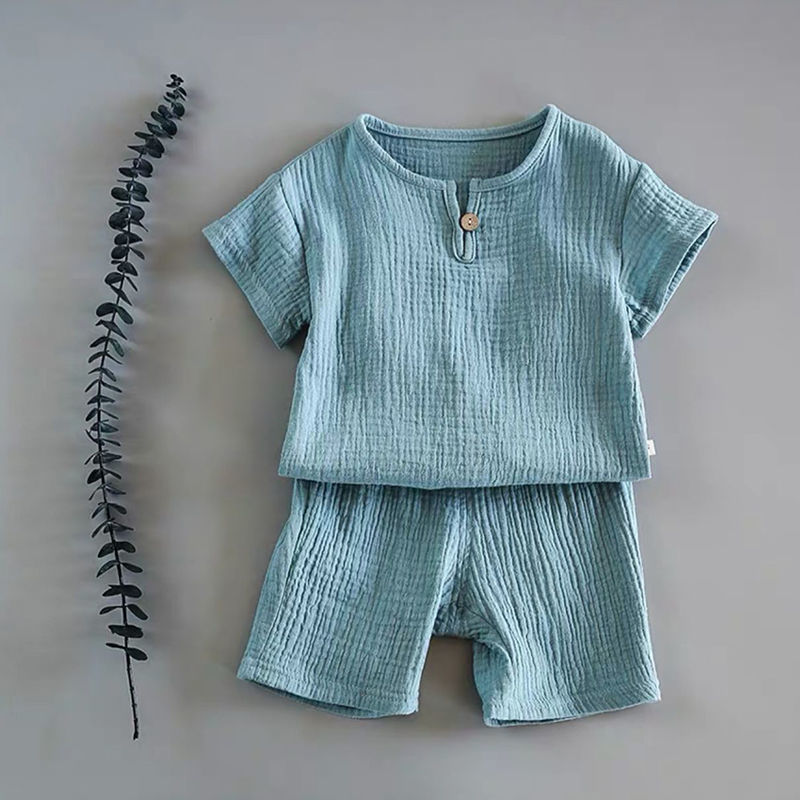 Boy And Girl Baby Short-sleeved Summer Suit - Cindi Book