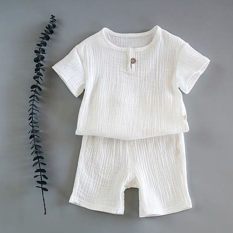 Boy And Girl Baby Short-sleeved Summer Suit - Cindi Book