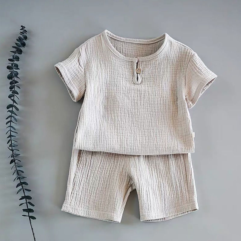 Boy And Girl Baby Short-sleeved Summer Suit - Cindi Book