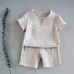 Boy And Girl Baby Short-sleeved Summer Suit - Cindi Book