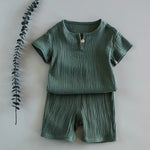 Boy And Girl Baby Short-sleeved Summer Suit - Cindi Book