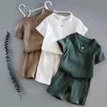 Boy And Girl Baby Short-sleeved Summer Suit - Cindi Book