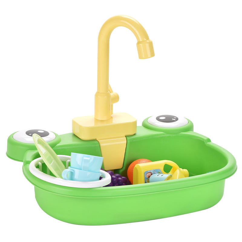 Children's Play House Electric Recirculating Water Kitchen Simulation Sink - Cindi Book