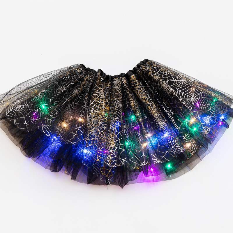 Magical & Luminous  LED Princess Halloween Tutu Skirt Sequins Shiny Skirt - Cindi Book