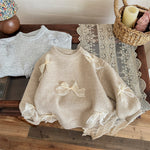Girl's Sweater Fashion Children's Bow Knitwear - Cindi Book