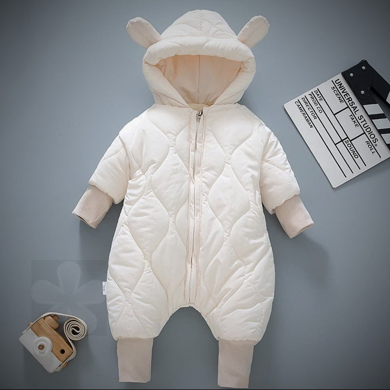 Thicken Solid Color Baby Onesies For Autumn And Winter - Cindi Book
