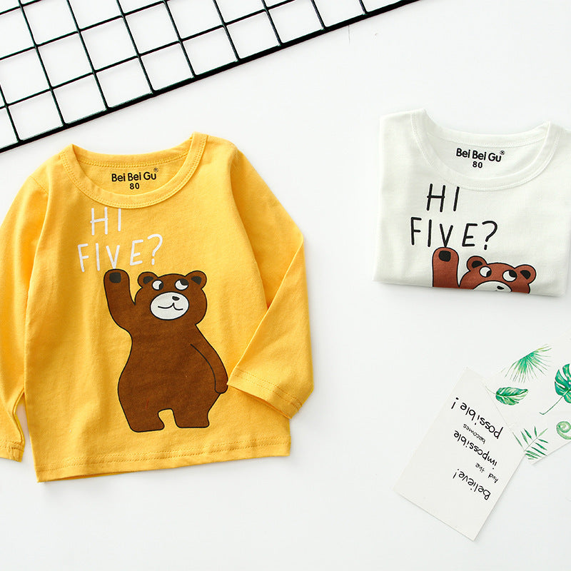 Cartoon children's long sleeve t-shirt bottoming shirt - Cindi Book