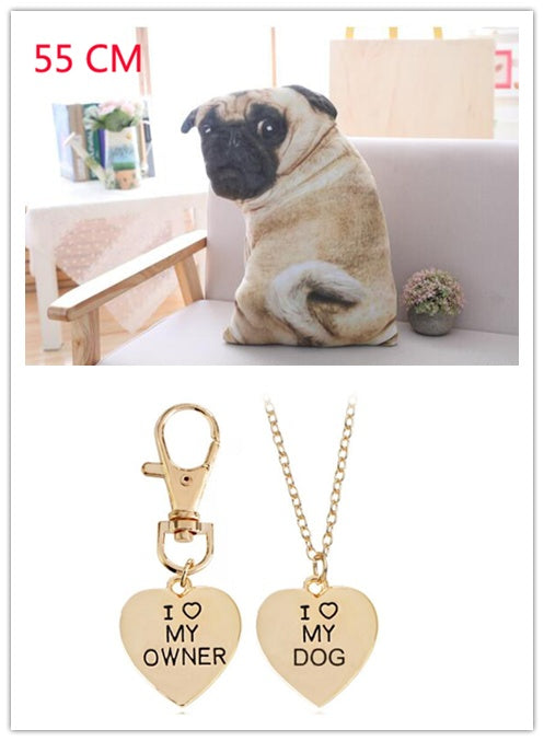 3D Simulation Belldog Plush Toy Pillow Real Life Doll Funny Pug Dog Doll Nap Pillow Lying Prone Soft Sofa Pillow - Cindi Book