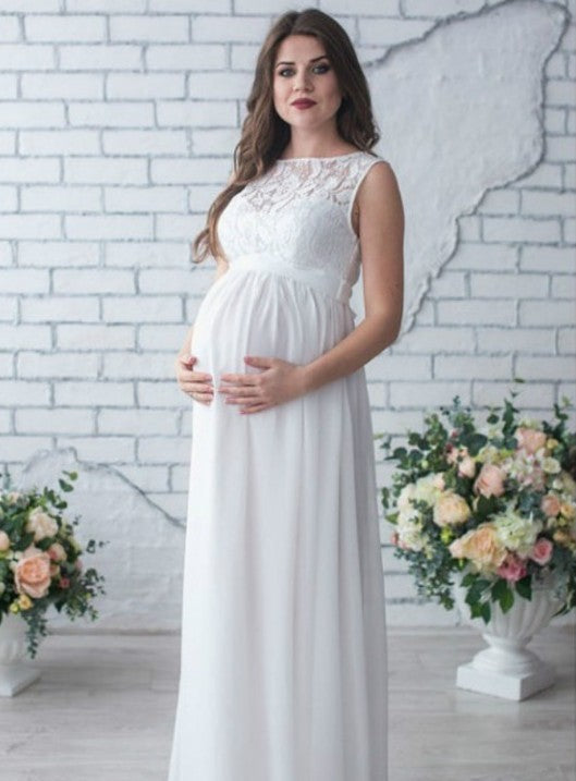 Lace Sleeveless Maternity Dress - Cindi Book