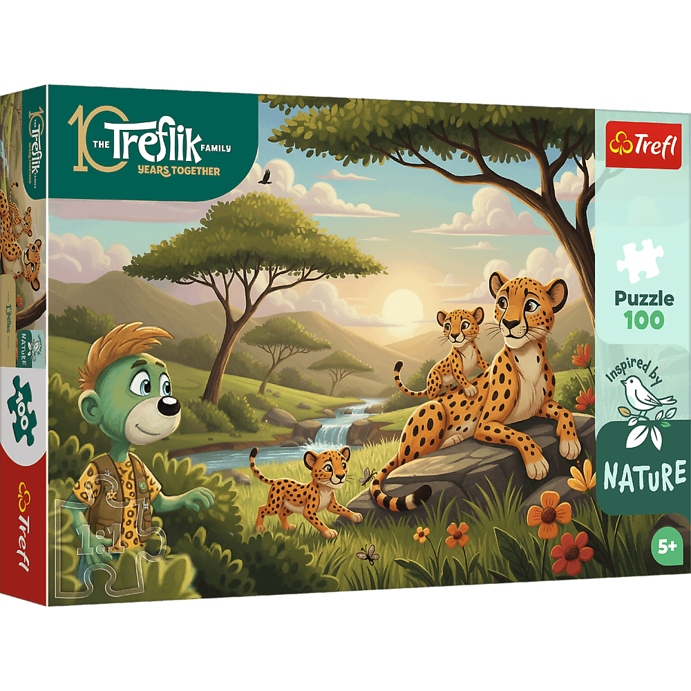 Trefl Kids Inspired By Nature Cheetahs 100 Piece Kids Puzzle