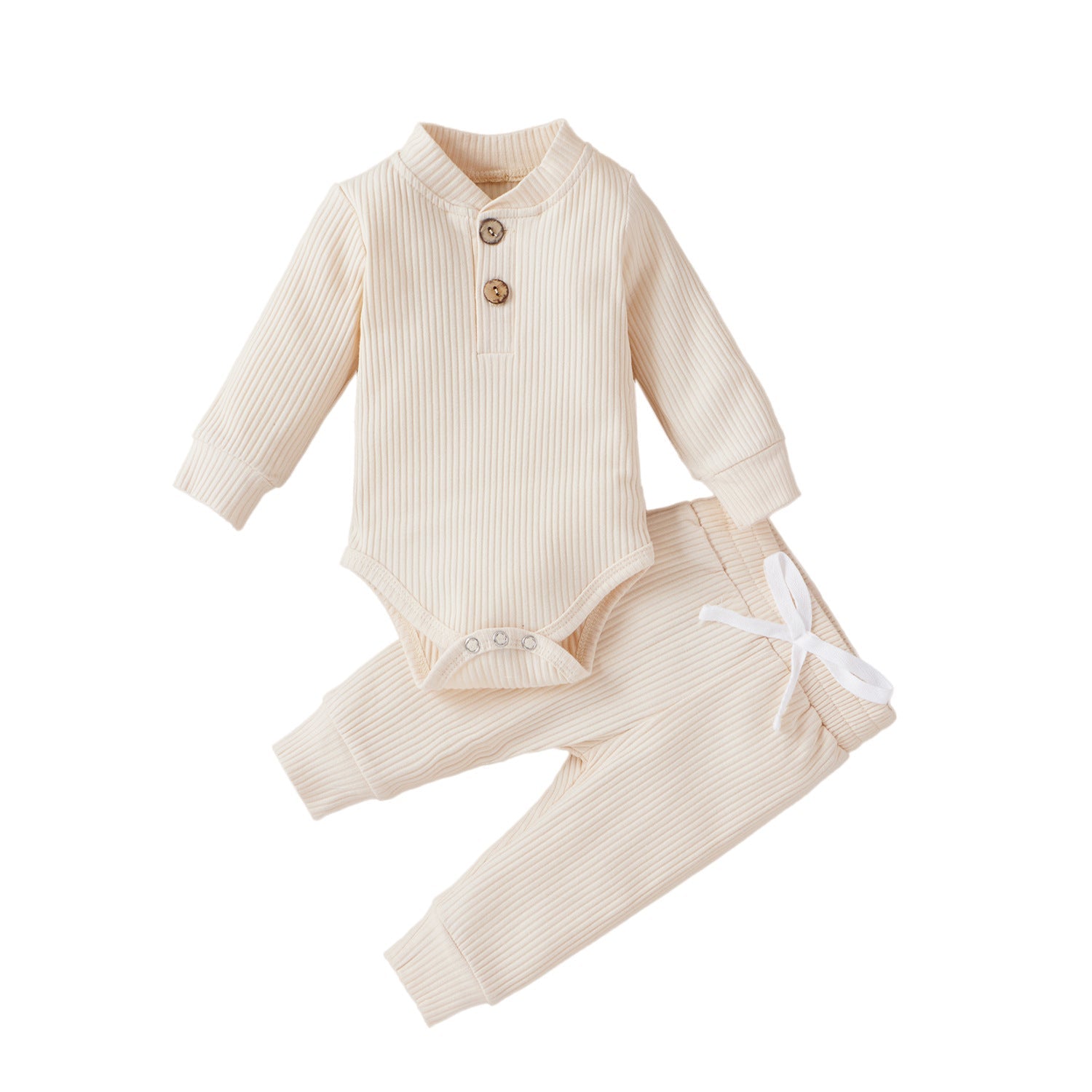 Boys And Girls Stand-up Collar Jumpsuit Long-sleeved Romper Trousers Two-piece Set - Cindi Book