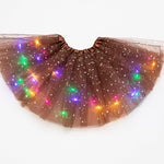 Magical & Luminous  LED Princess Halloween Tutu Skirt Sequins Shiny Skirt - Cindi Book