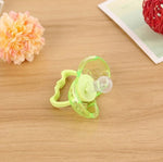 Love baby baby baby new baby pacifier anti automatically closed round head flat hair randomly issued - Cindi Book