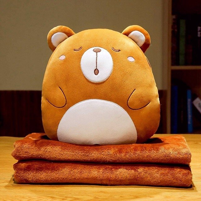 Cartoon Multifunctional Blanket Animal Pillow Blanket - Cindi Book